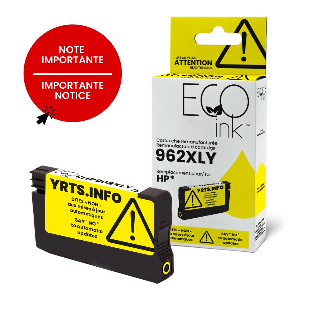 HP No.962XL 3JA02AN Reman Yellow EcoInk YRTS 1.6K